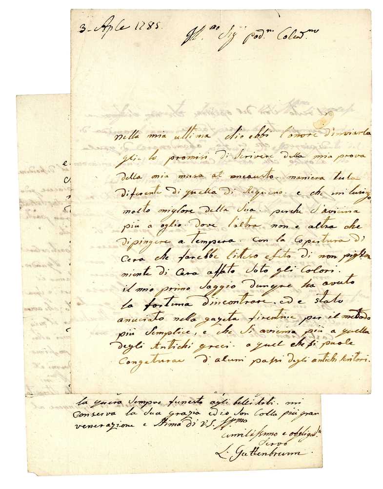 Lot 10 - Guttenbrunn (Ludwig) Six autograph letters...