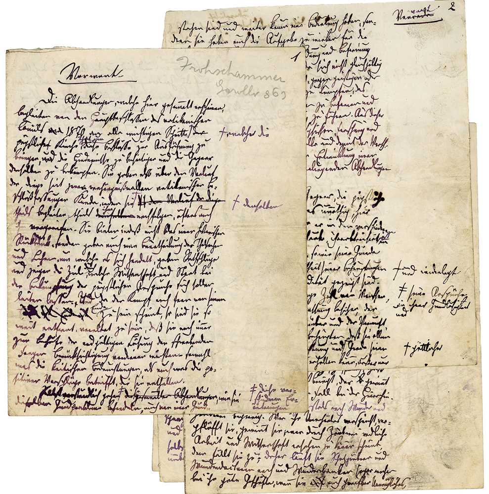Lot 124 - Frohschammer (Jacob) Autograph manuscript in...