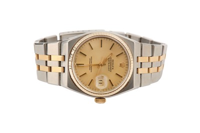 Lot 310 - ROLEX. A  GENTS STAINLESS STEEL AND GOLD...
