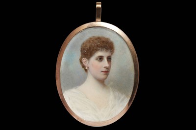 Lot 60 - ENGLISH SCHOOL circa 1880 Portrait miniature...