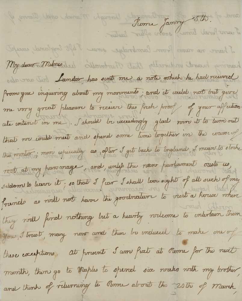 Lot 127 - Hare (Julius C.) Autograph letter signed ('J.