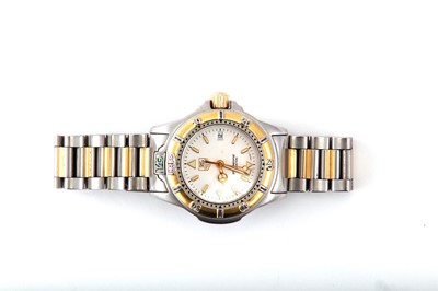 Lot 252 - TAG HEUER. A LADIES STAINLESS STEEL QUARTZ...