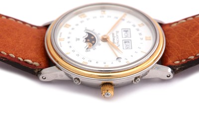 Lot 285 - BLANCPAIN. A STAINLESS STEEL AUTOMATIC TRIPLE...