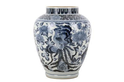 Lot 165 - A JAPANESE ARITA JAR. Of ovoid form decorated...