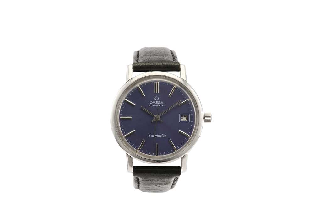 Lot 280 - OMEGA. A STAINLESS STEEL AUTOMATIC WRISTWATCH....