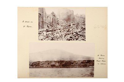 Lot 145a - THE ERUPTION OF MOUNT PELÈE, MARTINIQUE, 1902,...