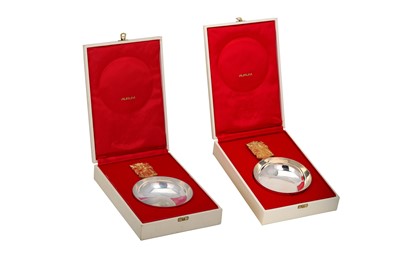 Lot 249 - Two Elizabeth II parcel gilt sterling silver...