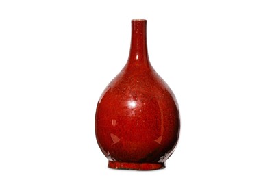 Lot 224 - A CHINESE COPPER-RED GLAZED VASE. Qing Dynasty....