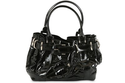 Lot 190 - Burberry Black Patent XXL Shoulder Bag,...