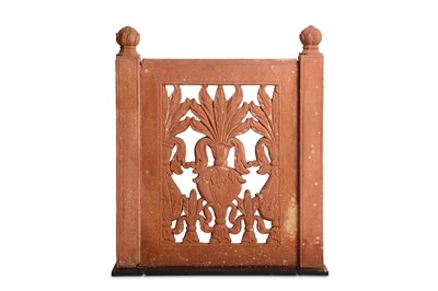 Lot 311 - A RED SANDSTONE ARCHITECTURAL PANEL Mathura,...