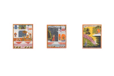 Lot 378 - THREE MEWAR SCHOOL PAINTINGS  Mewar, Rajasthan,...