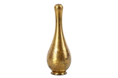 Lot 164 - A JAPANESE GOLD LACQUER BOTTLE VASE. Meiji...