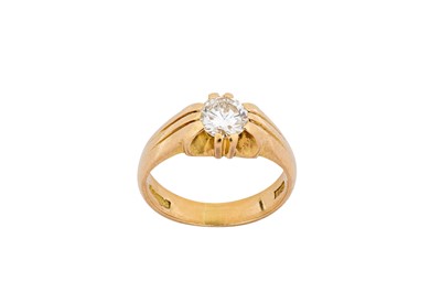 Lot 202 - A diamond single-stone ring The brilliant-cut...