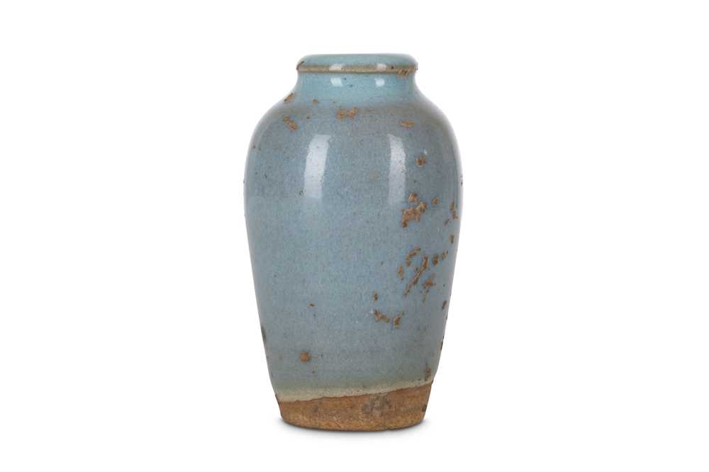 Lot 394 - A CHINESE MINIATURE JUN YAO VASE. Yuan Dynasty...
