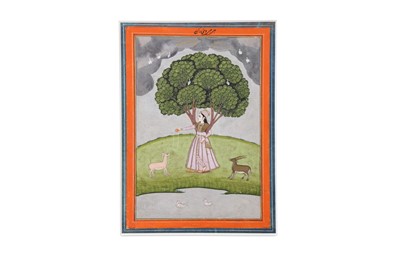 Lot 383 - A NAYIKA BECKONING ANIMALS IN THE FOREST...