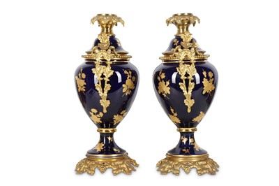 Lot 11 - A PAIR OF LOUIS XVI STYLE GILT BRONZE AND GILT...