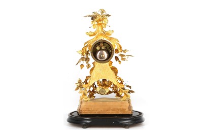 Lot 17 - A MID 19TH CENTURY GILT METAL AND PORCELAIN...