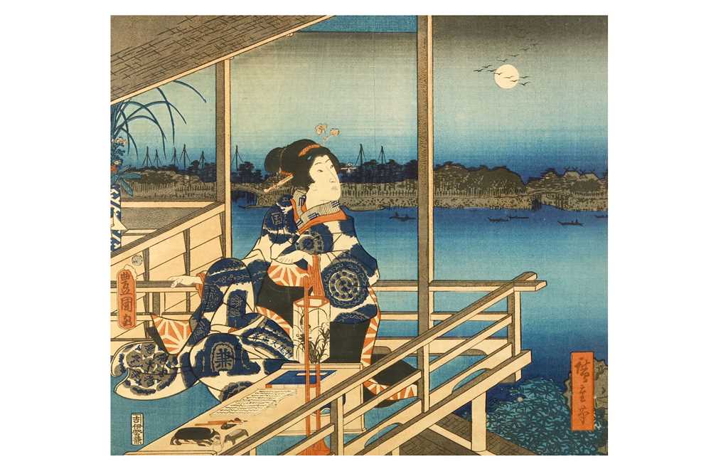 Lot 142 - JAPANESE WOODBLOCK PRINTS BY KUNISADA AND