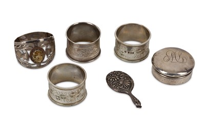 Lot 56 - A collection of silver items comprising: a...