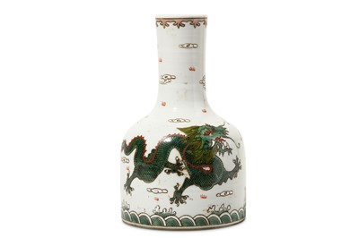 Lot 388 - A CHINESE FAMILLE VERTE ‘DRAGON’ VASE. Of...