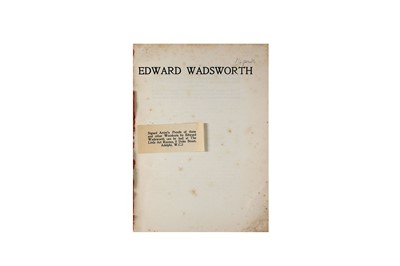 Lot 98 - Woodcuts.- Wadsworth (Edward) Modern...