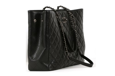 Lot 33 - Chanel Black Large Classic Shopping Tote, c....