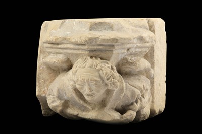 Lot 143 - A LATE 15TH CENTURY FRENCH CARVED LIMESTONE...