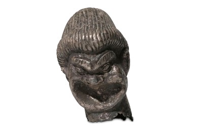 Lot 88 - A GREEK SILVER FINIAL IN THE FORM OF A HEAD OF...