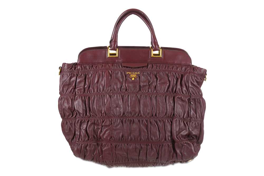Lot 220 - Prada Amaranto Nappa Gaufre Tote, purple...