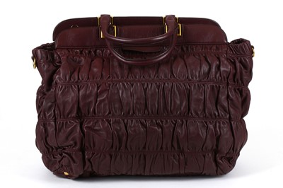 Lot 220 - Prada Amaranto Nappa Gaufre Tote, purple...