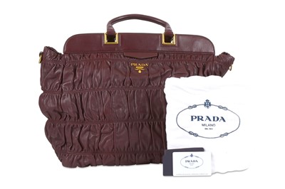 Lot 220 - Prada Amaranto Nappa Gaufre Tote, purple...
