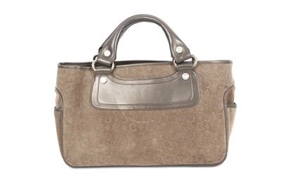 Lot 430 - Celine Taupe Boogie Bag, embossed suede body...