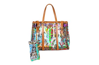 Lot 366 - Prada PVC Venetian Tote, c. 2004, printed with...