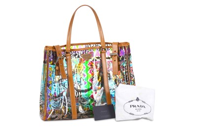 Lot 366 - Prada PVC Venetian Tote, c. 2004, printed with...