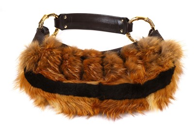 Lot 285 - Gucci Fox Fur and Mink Bamboo Ring Half Moon...
