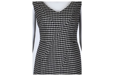 Lot 166 - Christian Dior Monochrome Houndstooth Dress,...