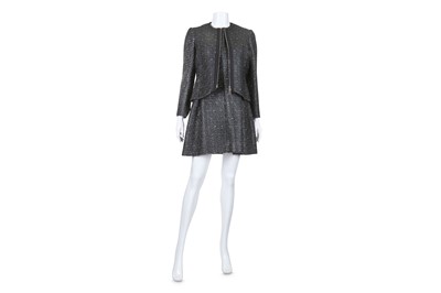 Lot 167 - Christian Dior Black Coated Tweed Suit Dress,...