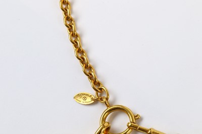 Lot 102 - Chanel Vintage Filigree Pendant Necklace, gold...