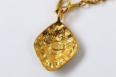 Lot 102 - Chanel Vintage Filigree Pendant Necklace, gold...