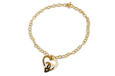 Lot 101 - Chanel Heart Pendent Necklace, c. 1995,...