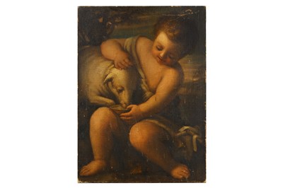 Lot 25 - FOLLOWER OF ANNIBALE CARRACCI  Christ Child...