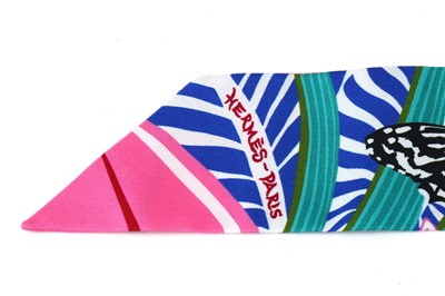 Lot 362 - Hermès 'Jaguar Quetzal' Silk Twilly, c. 2018,...