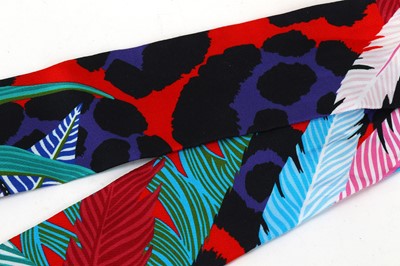 Lot 362 - Hermès 'Jaguar Quetzal' Silk Twilly, c. 2018,...