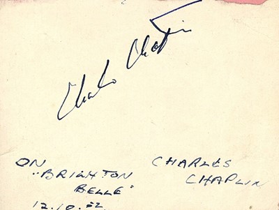Lot 24 - Autograph Album.- Incl. Charlie Chaplin...