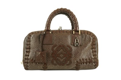 Lot 437 - Loewe Brown and Bronze Small Amazona Tote, c....