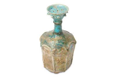 Lot 22 - A TURQUOISE-GLAZED POTTERY SPRINKLER  Possibly...