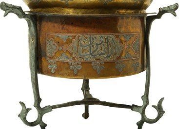 Lot 101 - A MAMLUK-REVIVAL DAMASCUS WARE INCENSE BURNER...