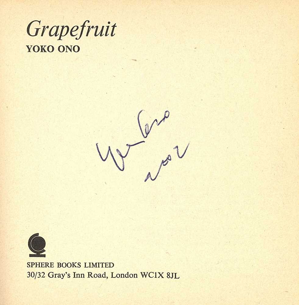 Lot 159 - Ono (Yoko) Grapefruit, signed and dated 'Yoko...