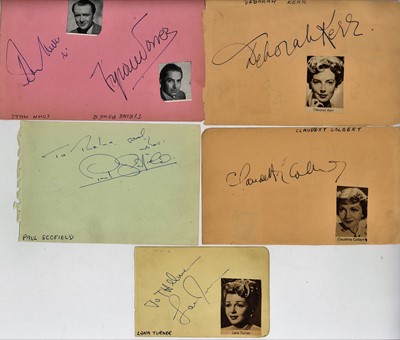 Lot 37 - Autograph Collection.- Actors and Actresses A...