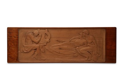 Lot 218 - A FIRST HALF 20TH CENTURY CARVED WOOD RELIEF...